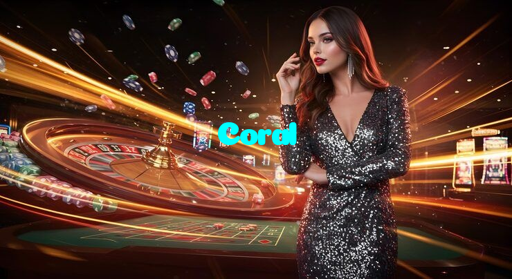 Coral casino presented on mobile device in Pakistan with slots and live games